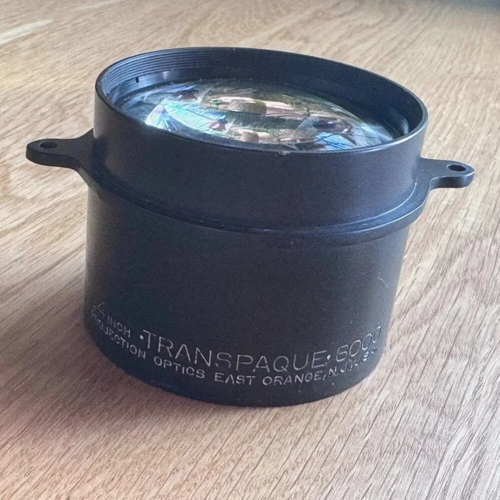Projection Optics 14-inch Transpaque 6000 Lens, Vintage Circa 1950s